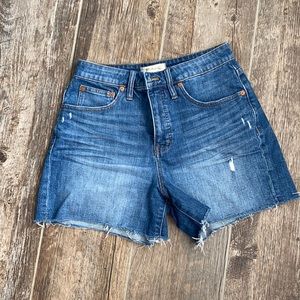 Madewell curvy high rise denim shorts